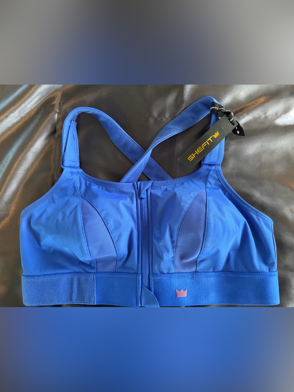 SHEFIT Royal Blue Front-Zip High Support Ultimate Sports Bra